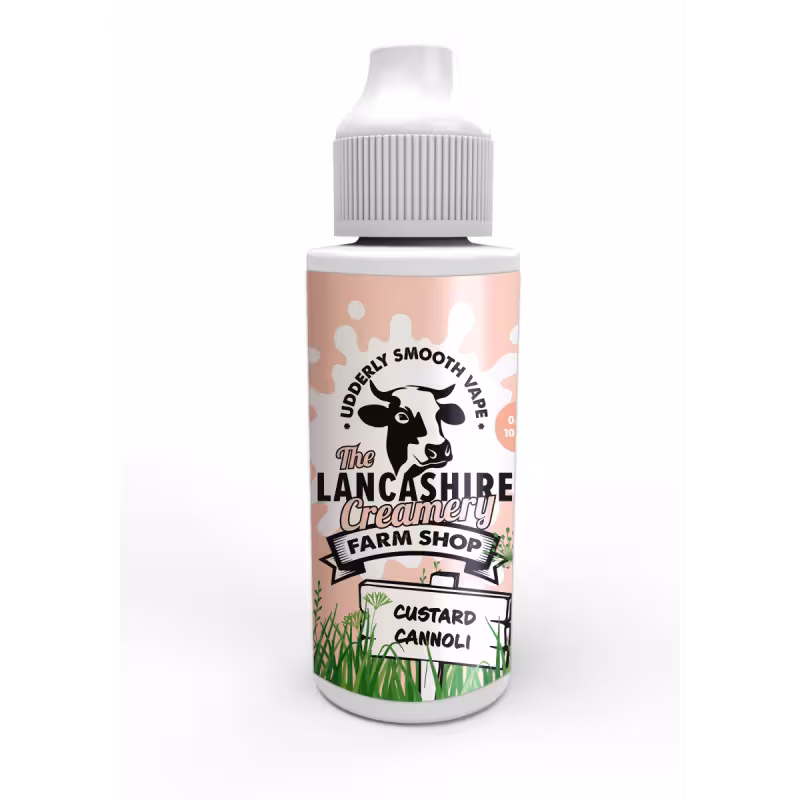 Custard Cannoli Shortfill E-Liquid by the Lancashire Creamery Farm Shop 100ml - Image 1