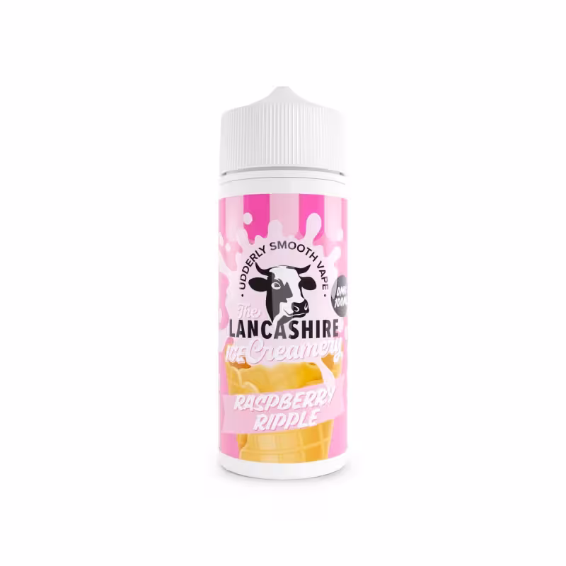 Raspberry Ripple Shortfill E-Liquid by the Lancashire Ice Creamery 100ml - Image 1