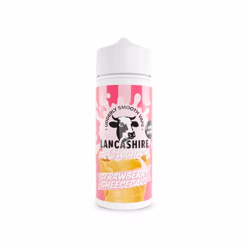 Strawberry Cheesecake Shortfill E-Liquid by the Lancashire Ice Creamery 100ml - Image 1