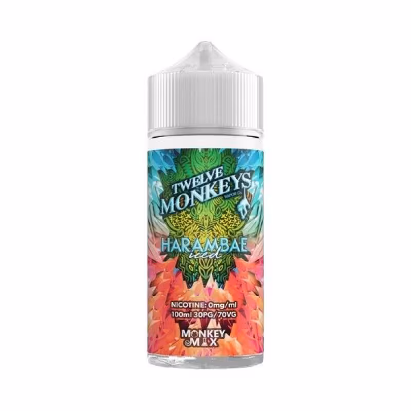 Harambae Iced Shortfill E-Liquid by Twelve Monkeys 100ml - Image 1