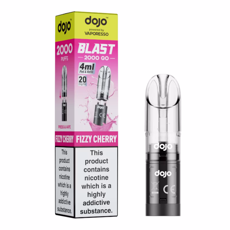 Fizzy Cherry Prefilled Pod by Vaporesso Dojo Blast 2000 Go
