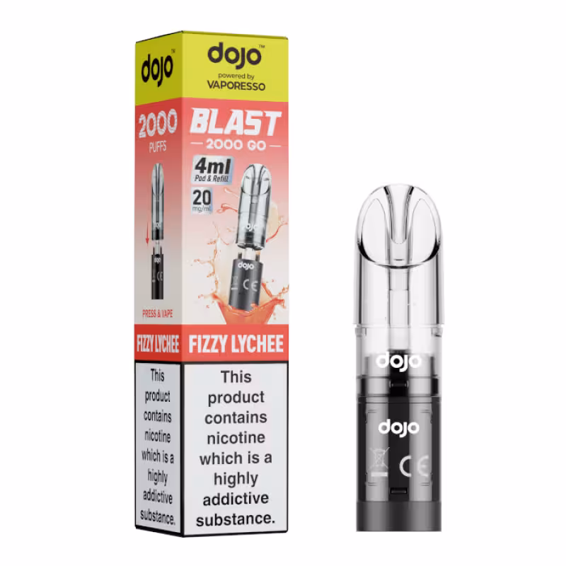 Fizzy Lychee Prefilled Pod by Vaporesso Dojo Blast 2000 Go - Image 1