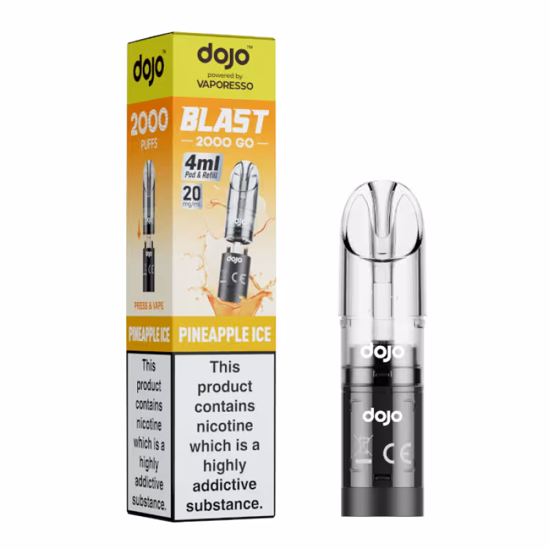 Pineapple Ice Prefilled Pod by Vaporesso Dojo Blast 2000 Go - Image 1