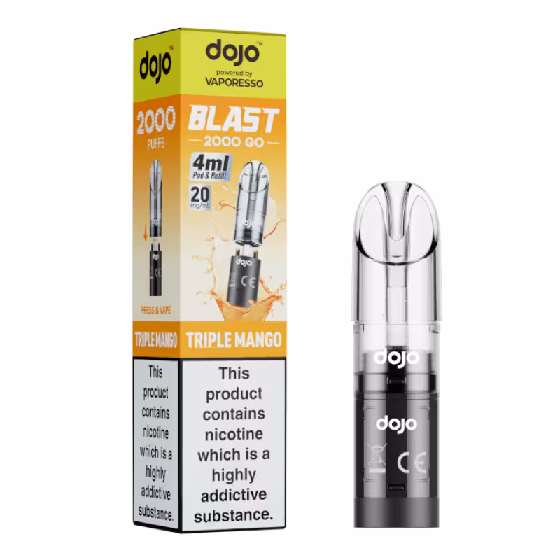 Triple Mango Prefilled Pod by Vaporesso Dojo Blast 2000 Go - Image 1