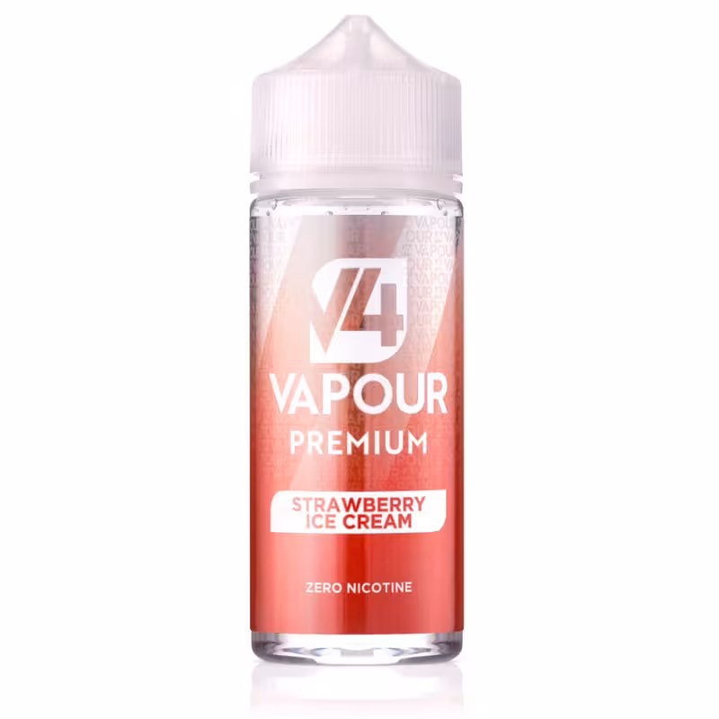 Strawberry Ice Cream Shortfill E-Liquid by V4 Vapour 100ml - Image 1