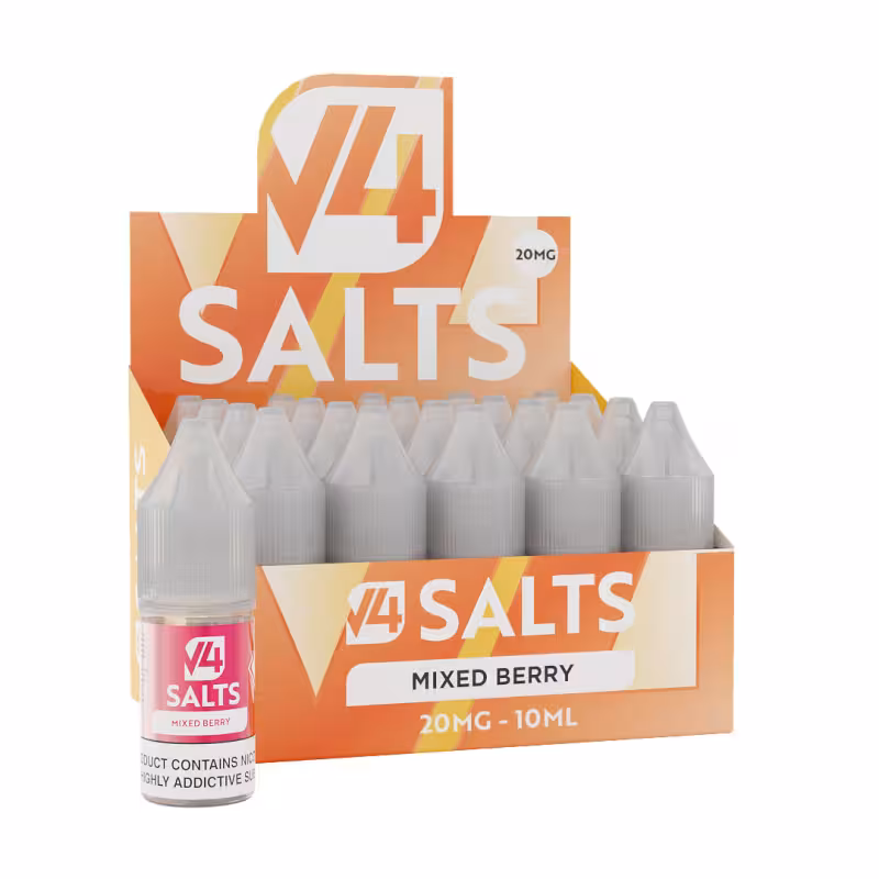 Mixed Berry Nic Salt E-Liquid by V4 Vapour - 20 Pack - Image 1