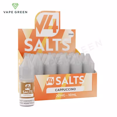Cappuccino Nic Salt E-Liquid by V4 Vapour - 20 Pack