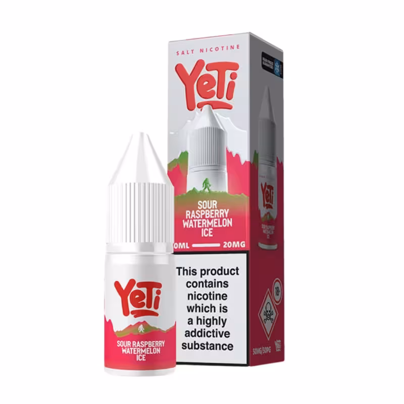 Sour Raspberry Watermelon Ice Nic Salt E-Liquid by Yeti Summit - Image 1