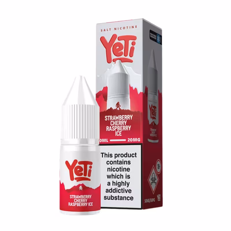 Strawberry Cherry Raspberry Ice Nic Salt E-Liquid by Yeti Summit - Image 1
