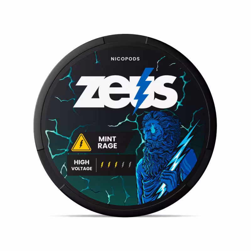 Mint Rage Nicotine Pouches by Zeus - Image 1